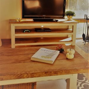handmade rustic wood media center
